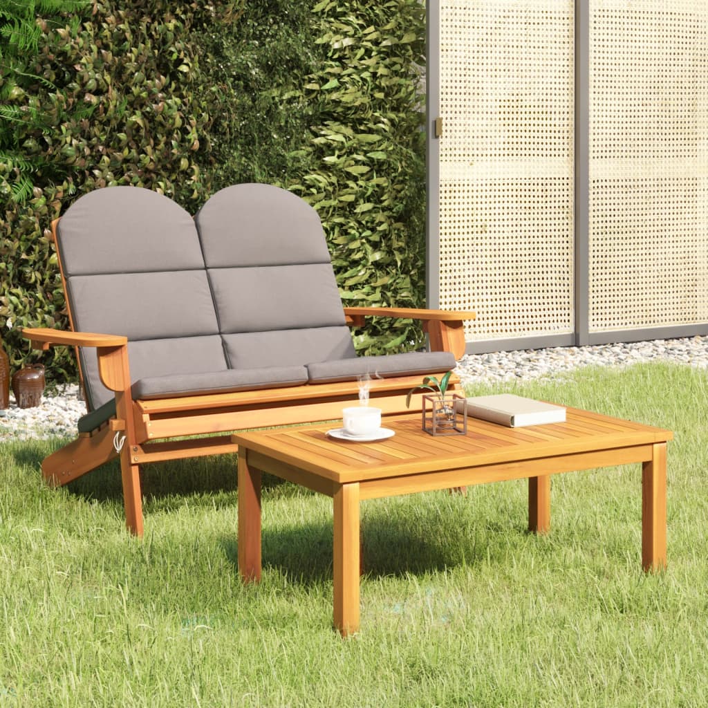 Set Salotto da Giardino Adirondack 2pz Legno Massello di Acacia - homemem39