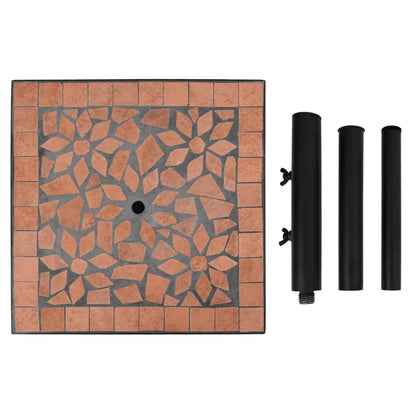 Base per Ombrellone Terracotta Quadrata 12 kg - homemem39