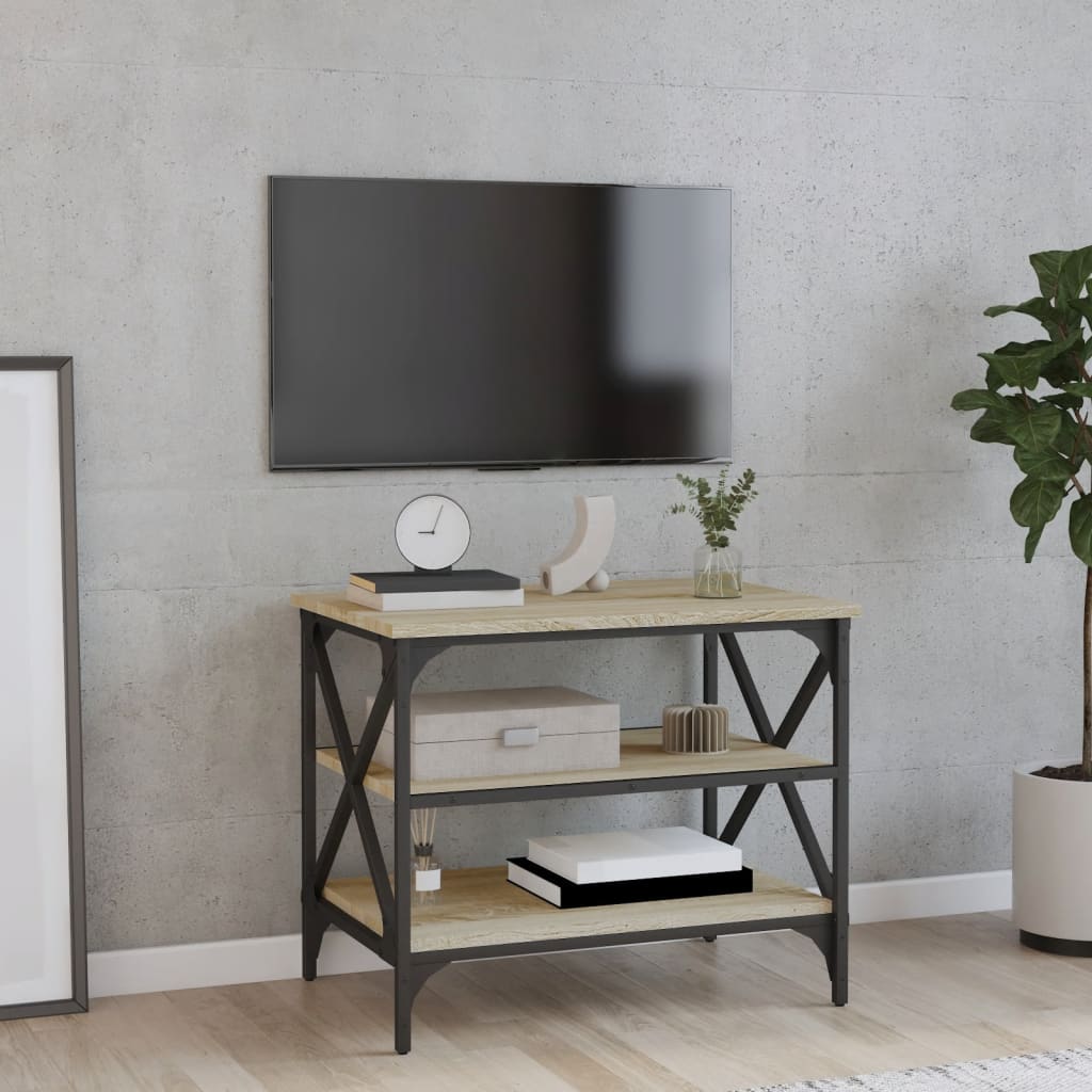 Mobile Porta TV Rovere Sonoma 60x40x50 cm in Legno Multistrato - homemem39