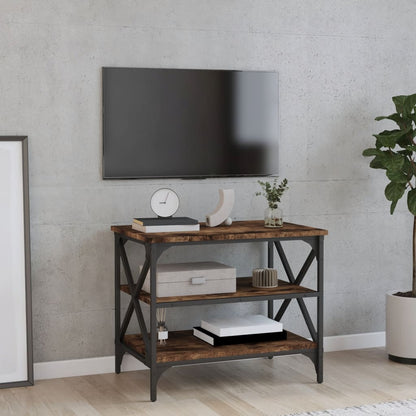 Mobile Porta TV Rovere Fumo 60x40x50 cm in Legno Multistrato - homemem39