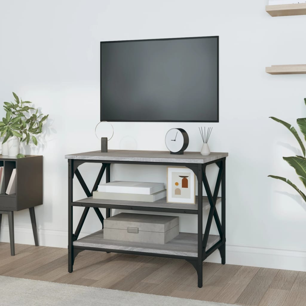 Mobile Porta TV Grigio Sonoma 60x40x50 cm in Legno Multistrato - homemem39