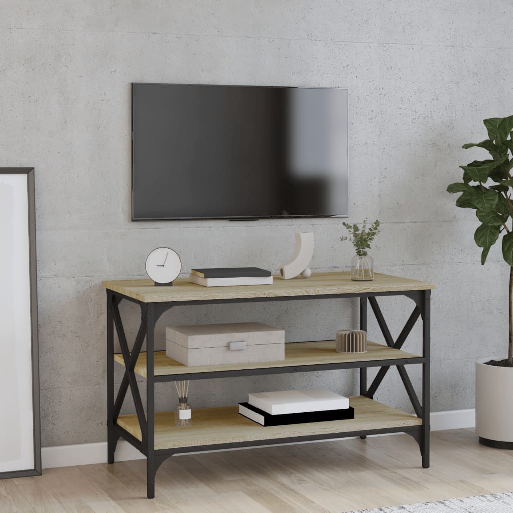 Mobile Porta TV Rovere Sonoma 80x40x50 cm in Legno Multistrato - homemem39