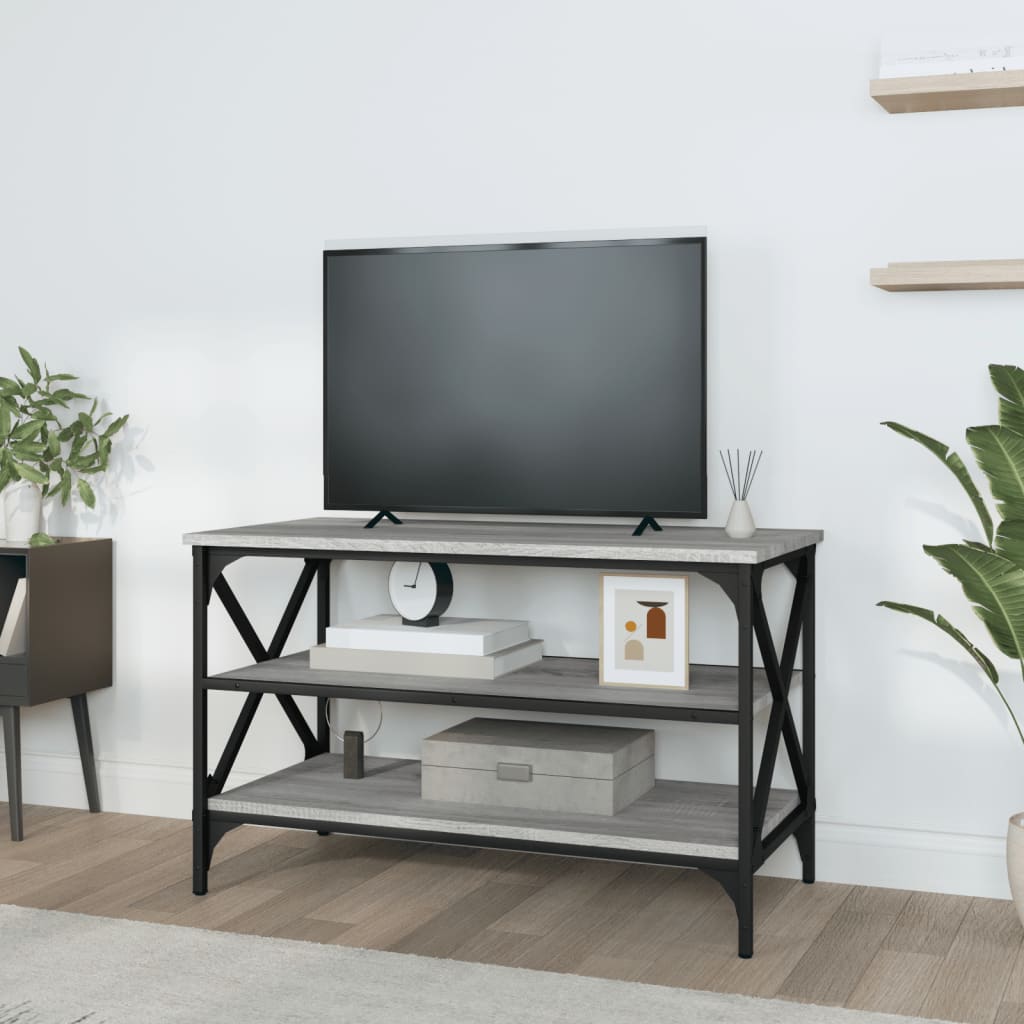 Mobile Porta TV Grigio Sonoma 80x40x50 cm in Legno Multistrato - homemem39