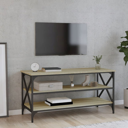 Mobile Porta TV Rovere Sonoma 100x40x50 cm in Legno Multistrato - homemem39