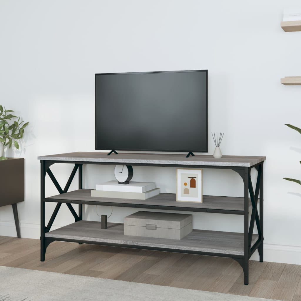 Mobile Porta TV Grigio Sonoma 100x40x50 cm in Legno Multistrato - homemem39