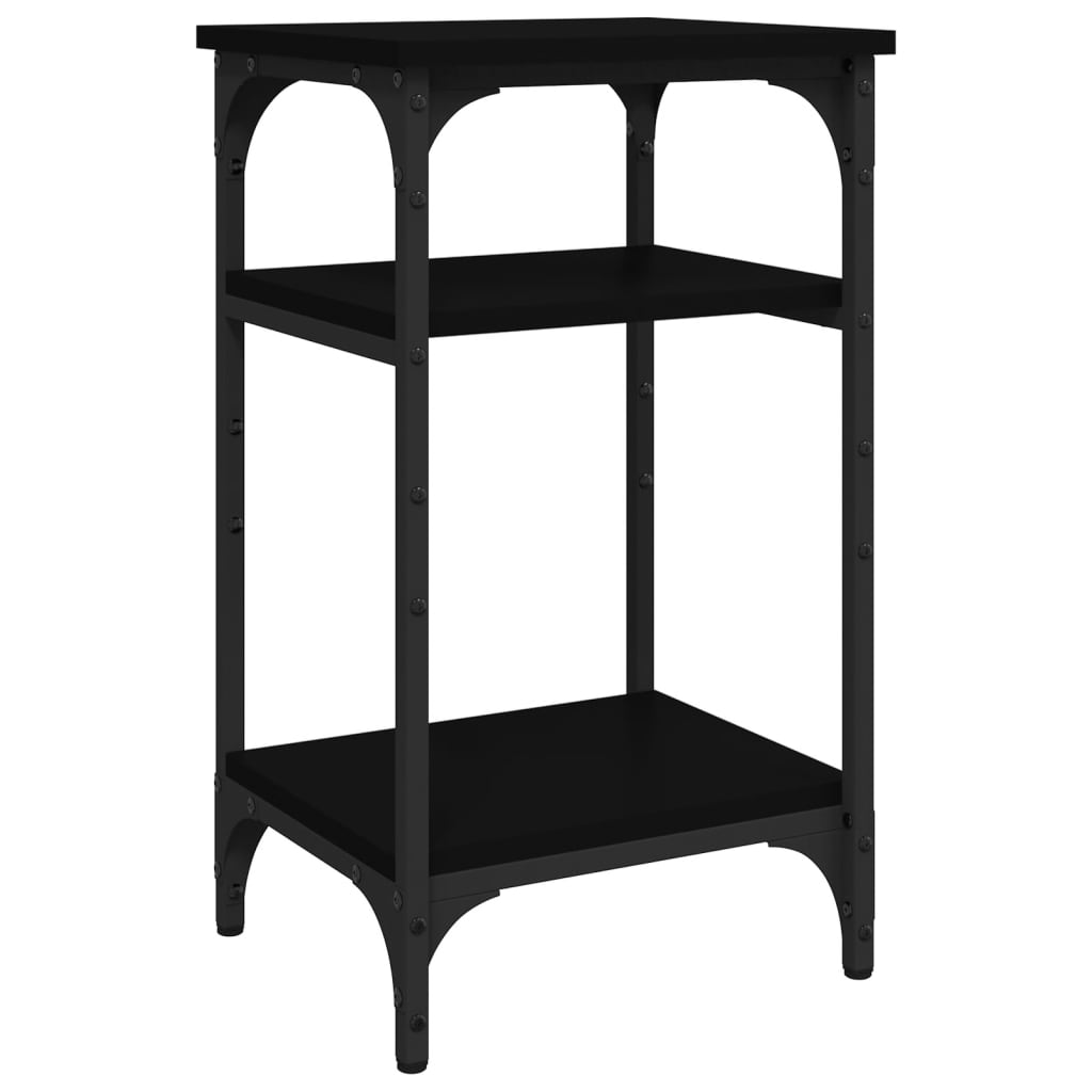 Tavolino Nero 35x30x60 cm in Legno Multistrato - homemem39