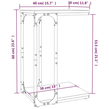 Tavolino Rovere Sonoma 40x30x60 cm in Legno Multistrato - homemem39