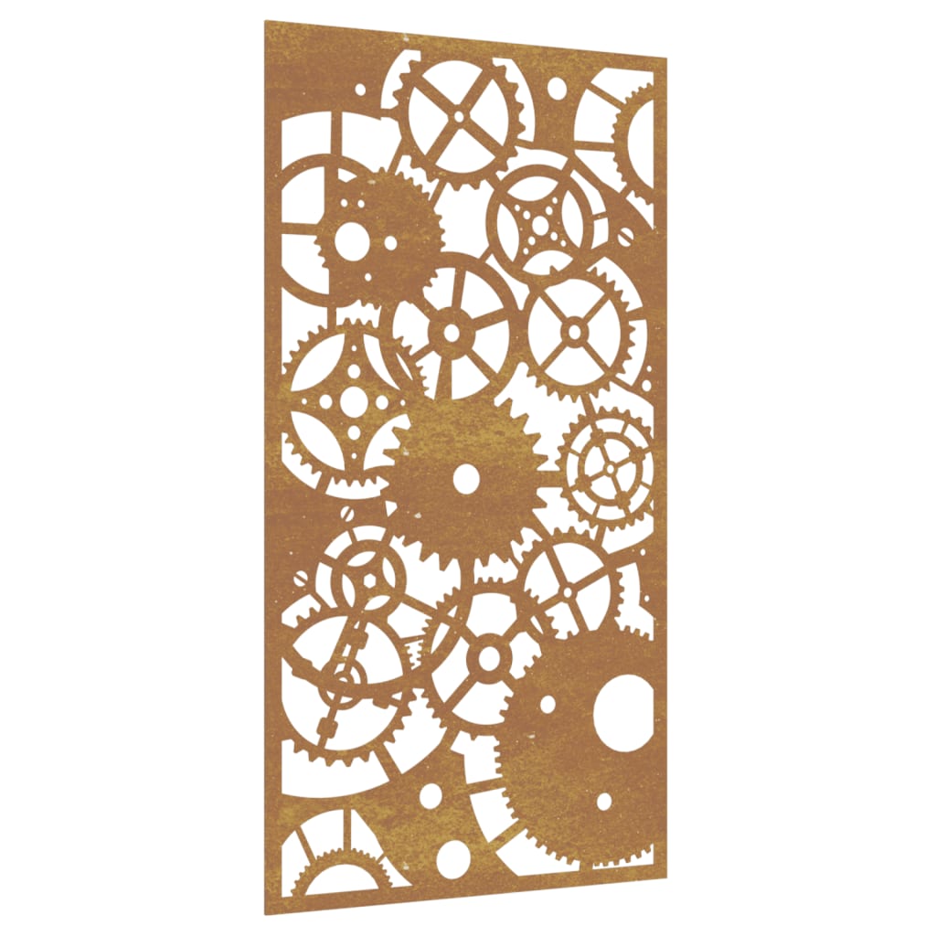 Decorazione Muro Giardino 105x55 cm Ingranaggio Acciaio Corten - homemem39