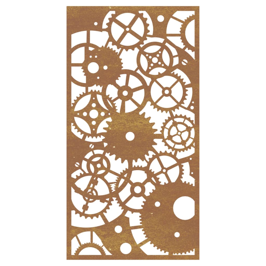 Decorazione Muro Giardino 105x55 cm Ingranaggio Acciaio Corten - homemem39