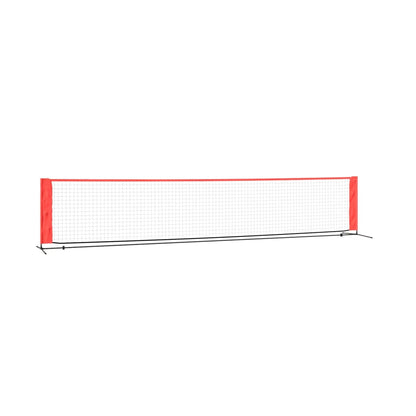 Rete da Tennis Nera e Rossa 500x100x87 cm in Poliestere - homemem39