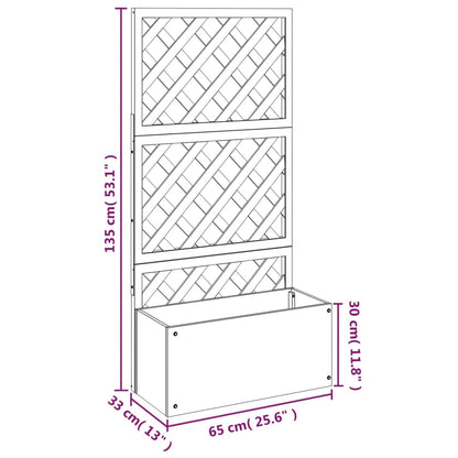 Fioriera a Traliccio Grigia 65x33x135 cm WPC - homemem39