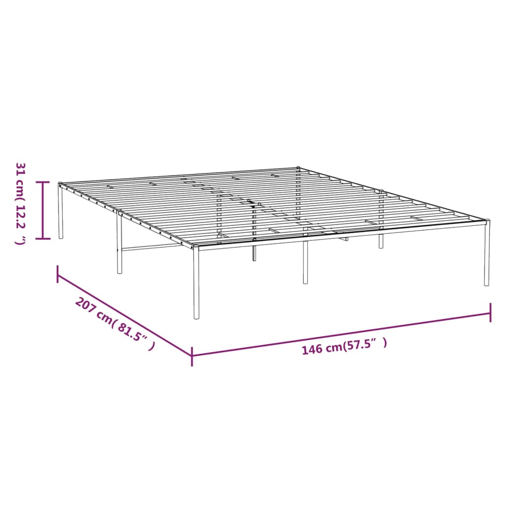 Giroletto in Metallo Nero 140x200 cm - homemem39