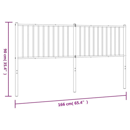 Testiera in Metallo Nero 160 cm - homemem39