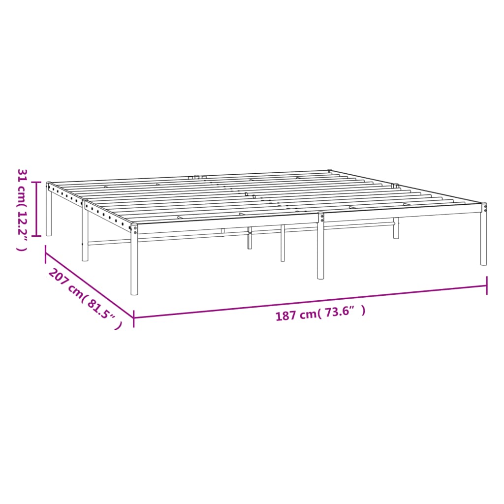 Giroletto Metallo Bianco 180x200 cm - homemem39