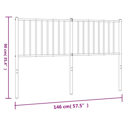 Testiera in Metallo Bianco 140 cm - homemem39