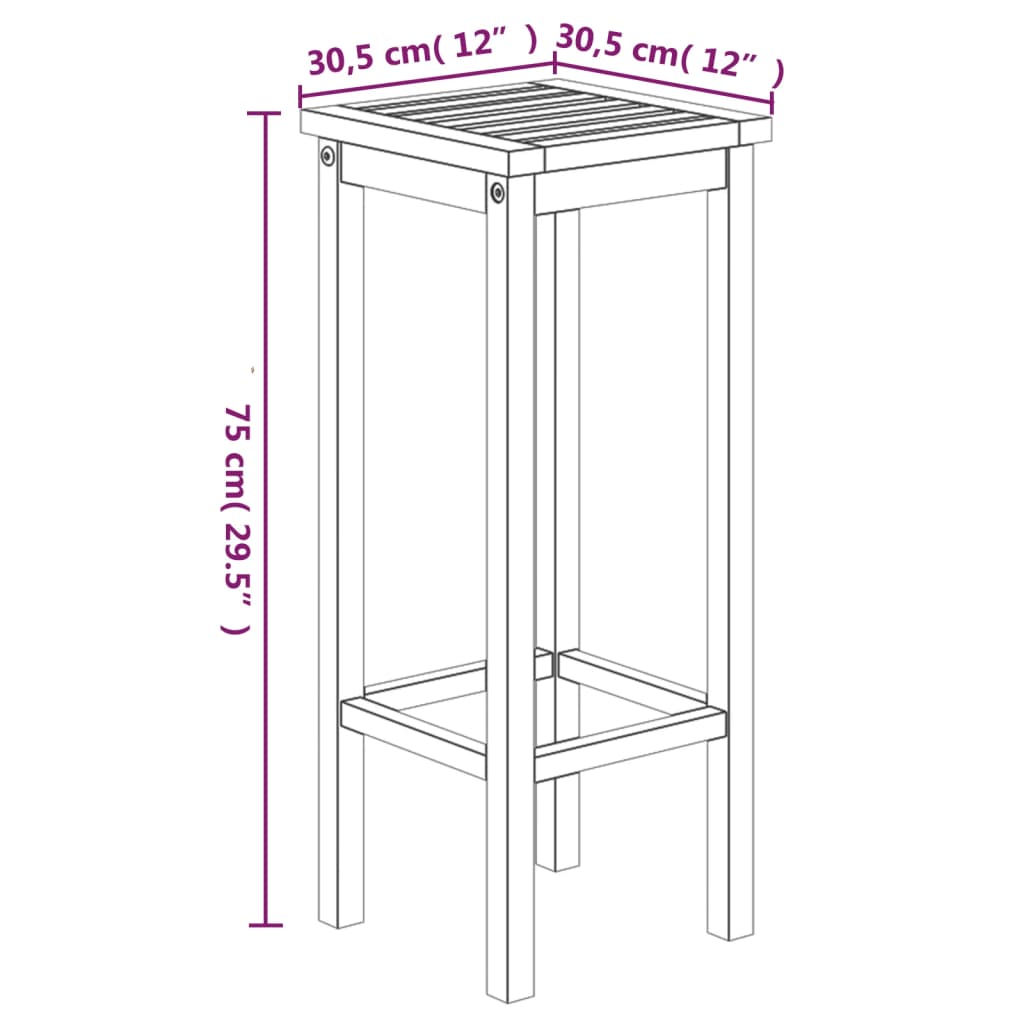 Set da Bar da Giardino 5 pz in Legno Massello di Acacia - homemem39