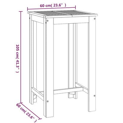 Set da Pranzo per Giardino 3 pz in Legno Massello di Acacia - homemem39