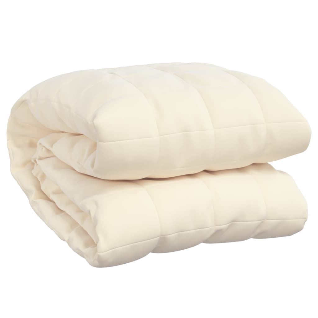 Coperta Ponderata Crema Chiaro 137x200 cm 6 kg Tessuto - homemem39