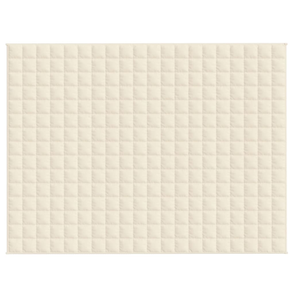 Coperta Ponderata Crema Chiaro 152x203 cm 7 kg Tessuto - homemem39