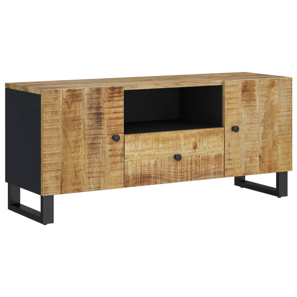 Mobile TV 105x33,5x46cm Legno Massello Mango Legno Multistrato - homemem39