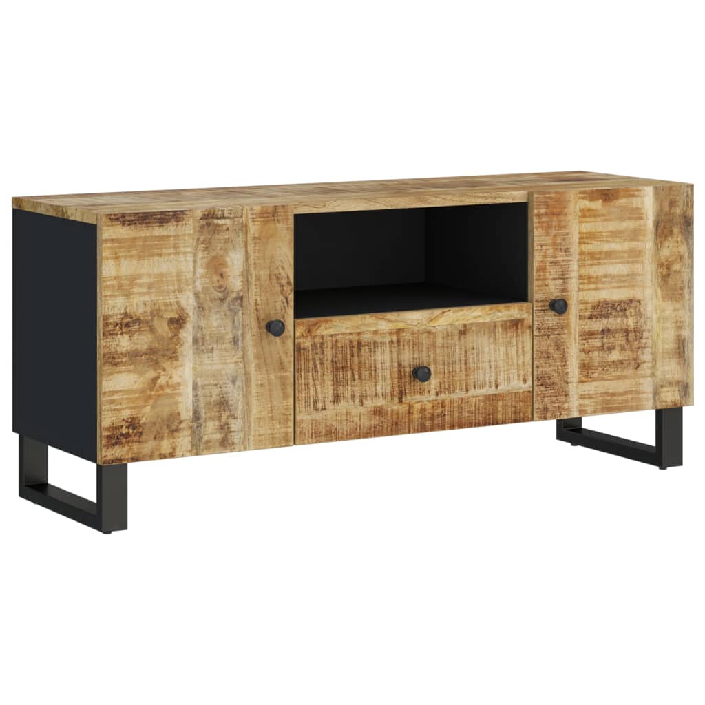 Mobile TV 105x33,5x46cm Legno Massello Mango Legno Multistrato - homemem39