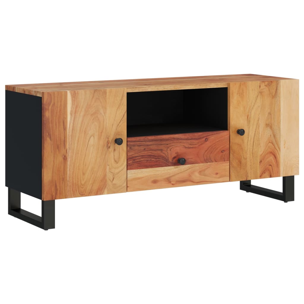 Mobile TV 105x33,5x46cm Legno Massello Acacia Legno Multistrato - homemem39