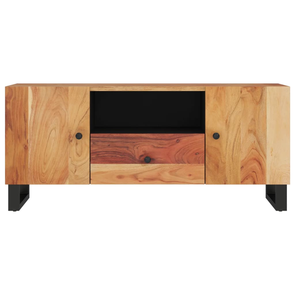 Mobile TV 105x33,5x46cm Legno Massello Acacia Legno Multistrato - homemem39