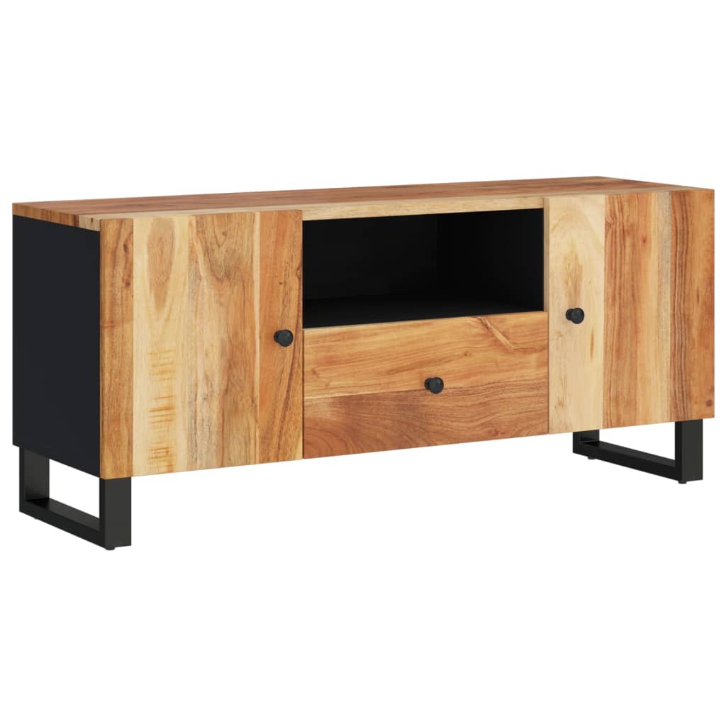 Mobile TV 105x33,5x46cm Legno Massello Acacia Legno Multistrato - homemem39