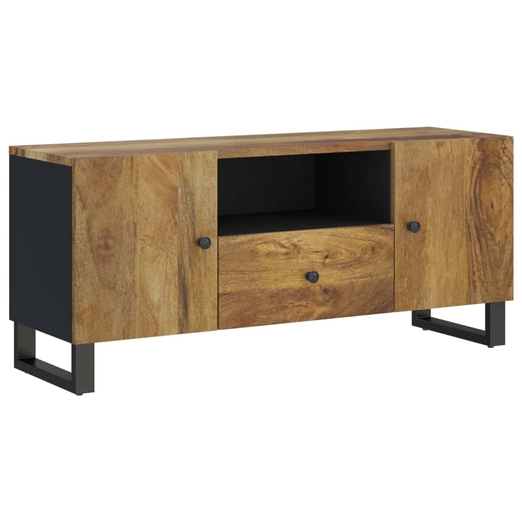 Mobile TV 105x33,5x46cm Legno Massello Mango Legno Multistrato - homemem39