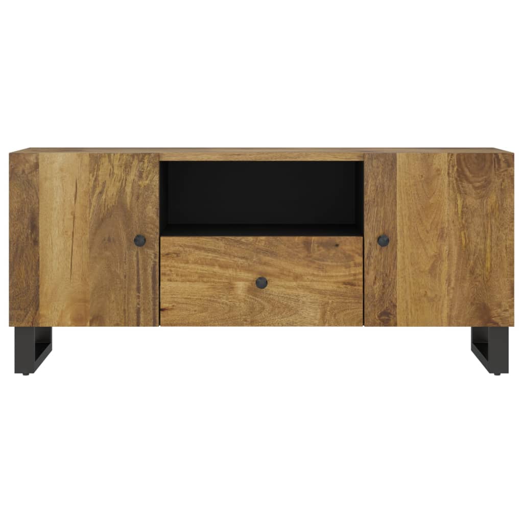 Mobile TV 105x33,5x46cm Legno Massello Mango Legno Multistrato - homemem39