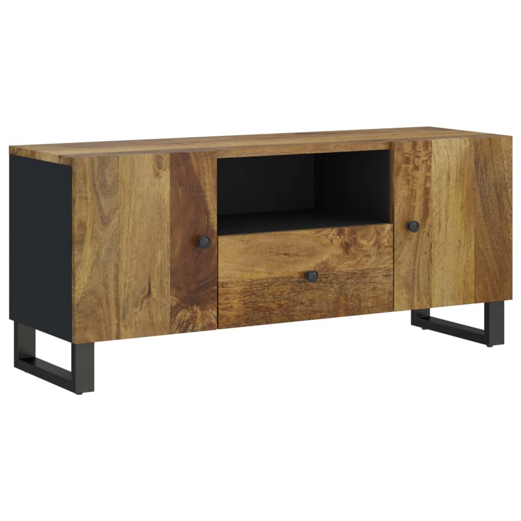 Mobile TV 105x33,5x46cm Legno Massello Mango Legno Multistrato - homemem39