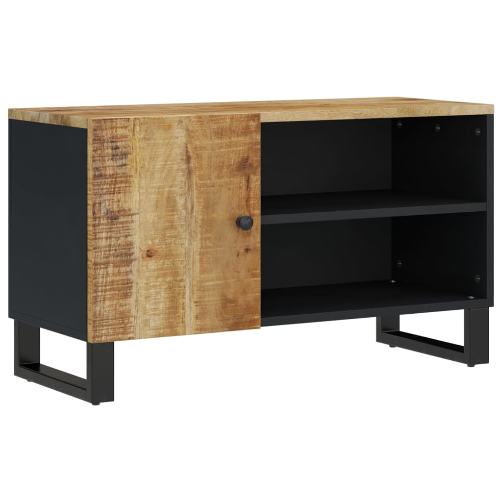 Mobile TV 80x33x46cm Legno Massello Mango e Legno Multistrato - homemem39