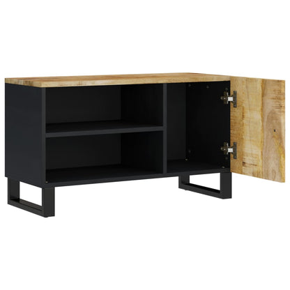 Mobile TV 80x33x46cm Legno Massello Mango e Legno Multistrato - homemem39