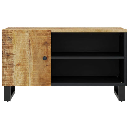 Mobile TV 80x33x46cm Legno Massello Mango e Legno Multistrato - homemem39