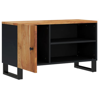 Mobile TV 80x33x46cm Legno Massello Acacia e Legno Multistrato - homemem39