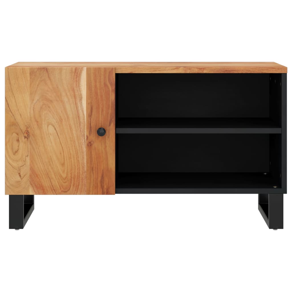 Mobile TV 80x33x46cm Legno Massello Acacia e Legno Multistrato - homemem39