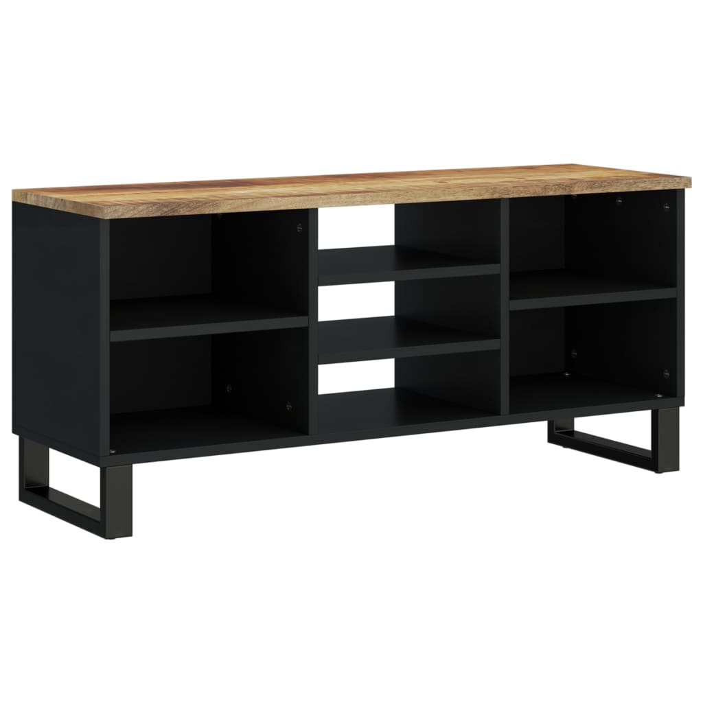 Mobile TV 100x33x46cm Legno Massello Mango e Legno Multistrato - homemem39