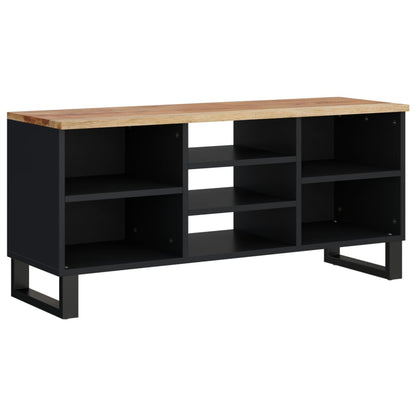 Mobile TV 100x33x46cm Legno Massello Acacia e Legno Multistrato - homemem39