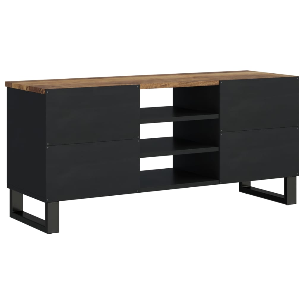 Mobile TV 100x33x46cm Legno Massello Mango e Legno Multistrato - homemem39