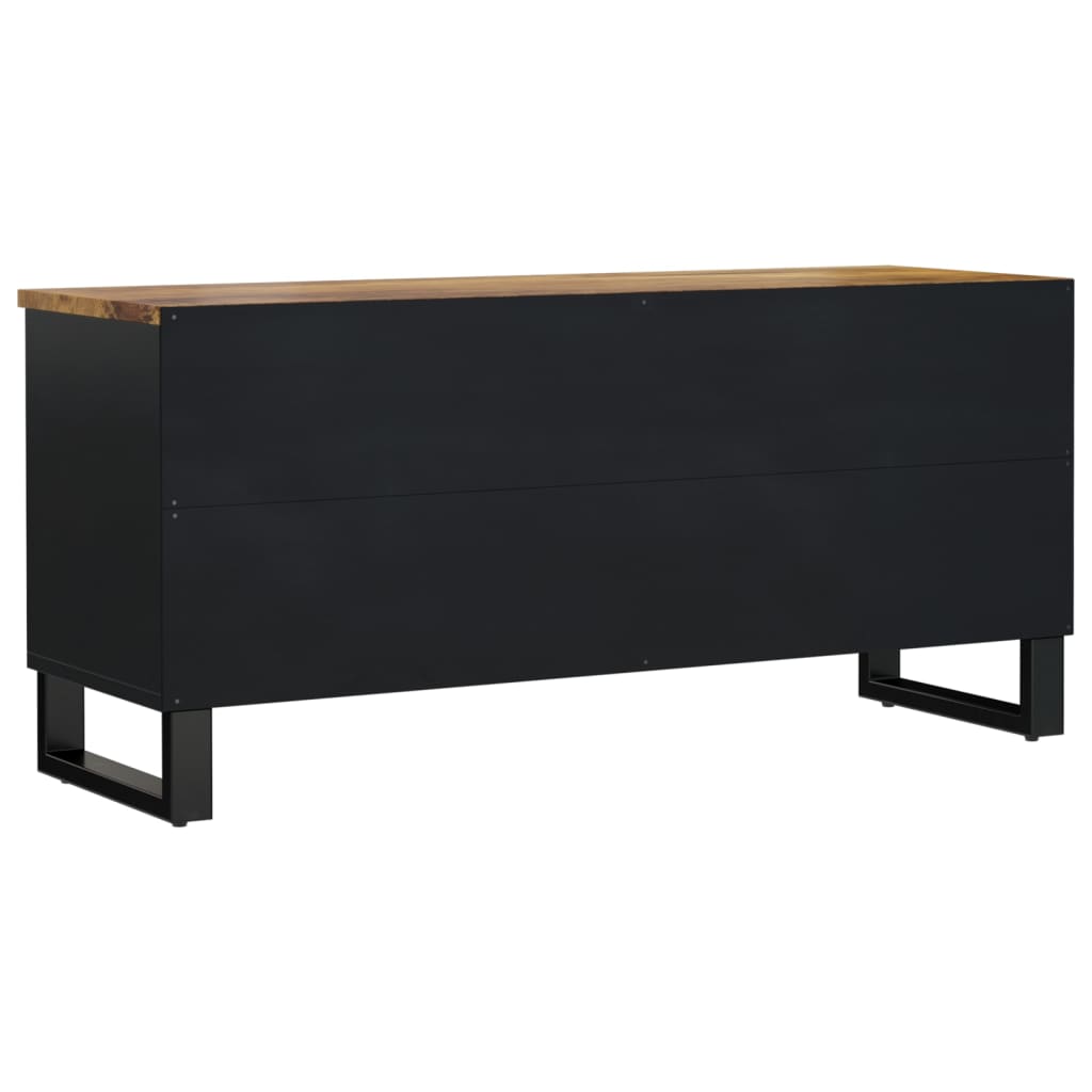 Mobile TV 100x33x46cm Legno Massello Mango e Legno Multistrato - homemem39