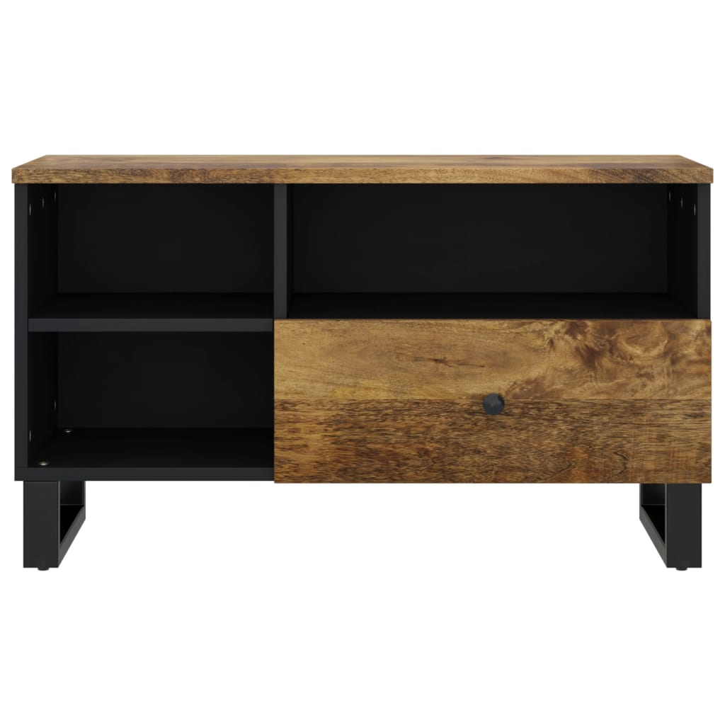 Mobile TV 80x33x46cm Legno Massello Mango e Legno Multistrato - homemem39