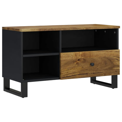 Mobile TV 80x33x46cm Legno Massello Mango e Legno Multistrato - homemem39