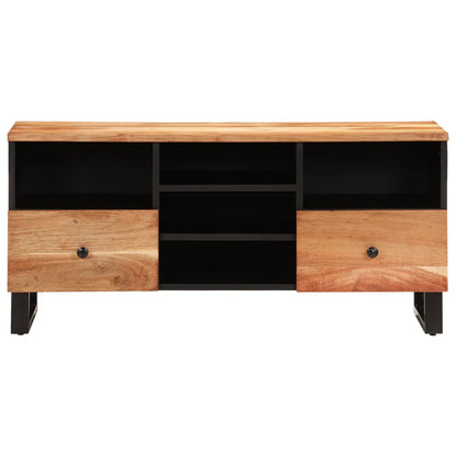 Mobile TV 100x33x46cm Legno Massello Acacia e Legno Multistrato - homemem39