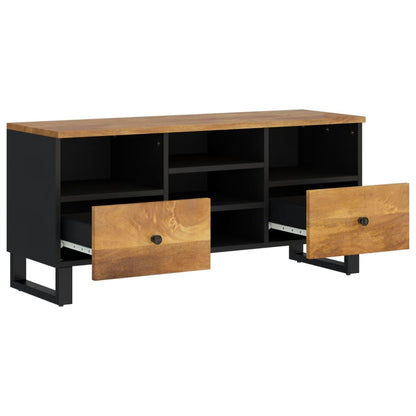 Mobile TV 100x33x46cm Legno Massello Mango e Legno Multistrato - homemem39