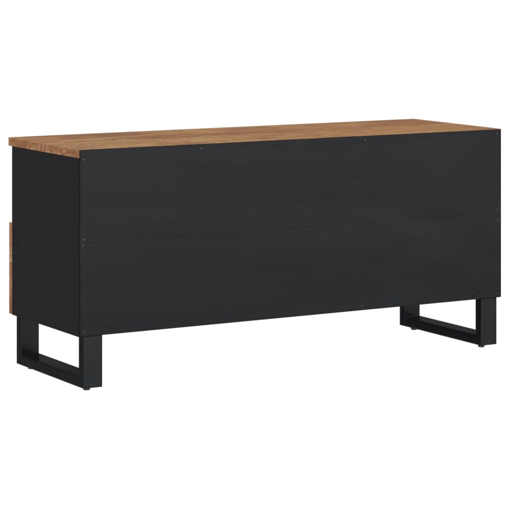 Mobile TV 100x33x46cm Legno Massello Mango e Legno Multistrato - homemem39