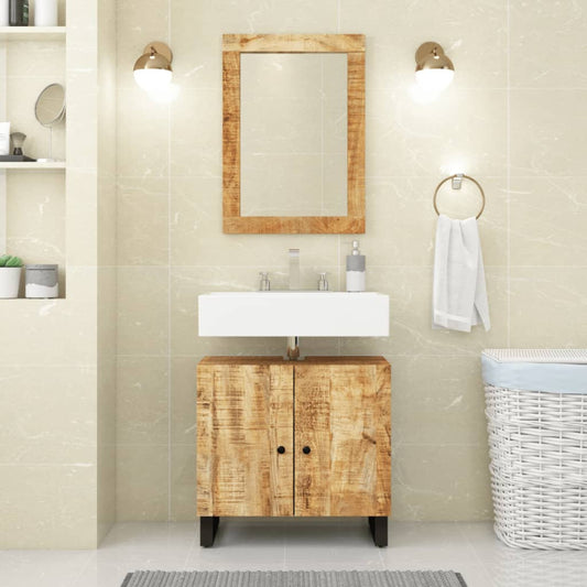 Mobile Lavabo 62x33x58cm Legno Massello Mango Legno Multistrato - homemem39