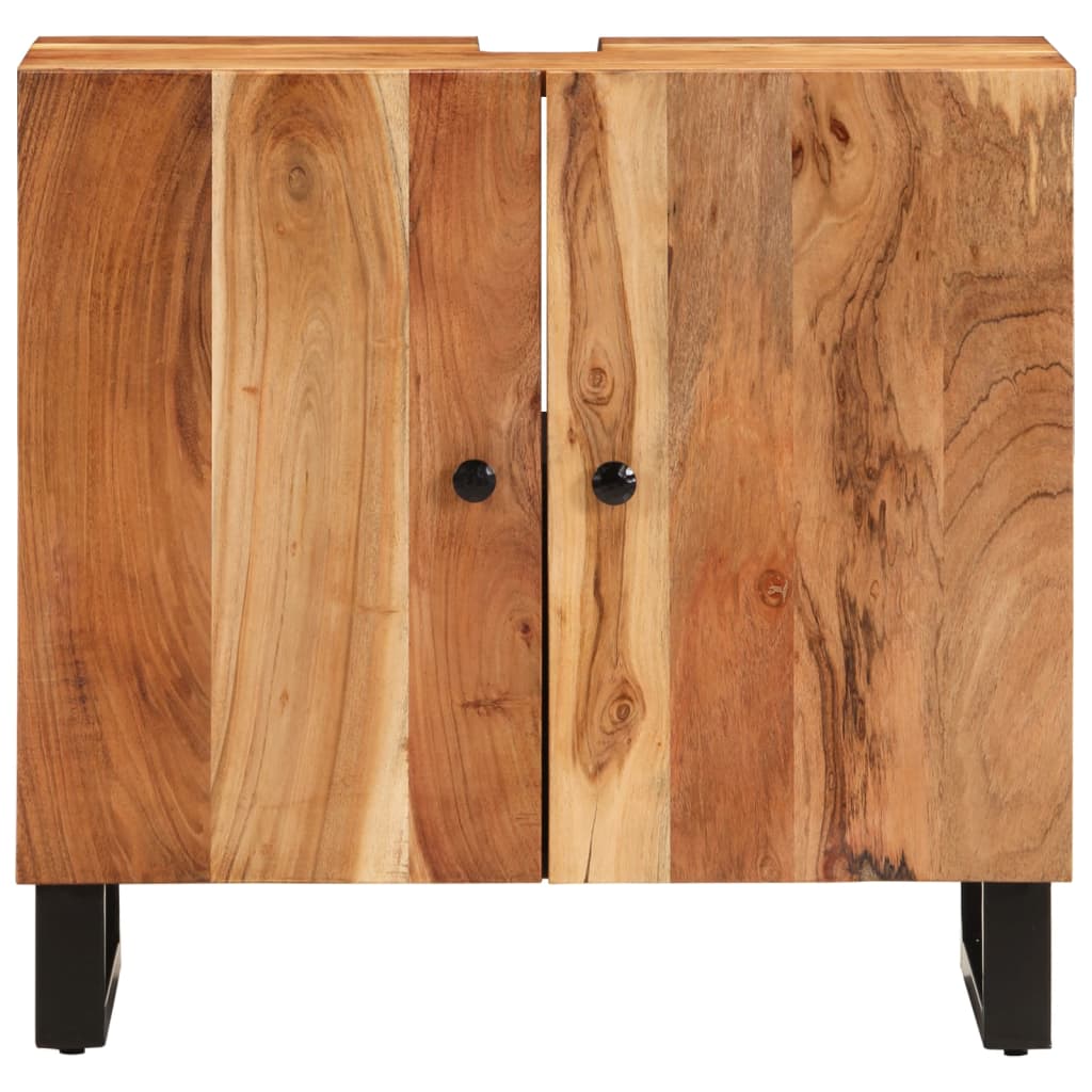 Mobile Lavabo 62x33x58 cm Legno Massello Acacia e Multistrato - homemem39