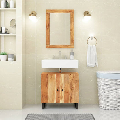 Mobile Lavabo 62x33x58 cm Legno Massello Acacia e Multistrato - homemem39