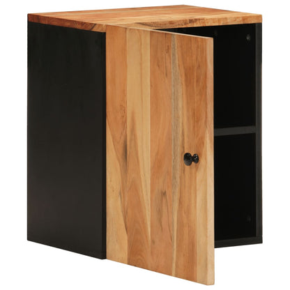 Mobile da Bagno a Parete 38x33x48cm in Legno Massello di Acacia - homemem39