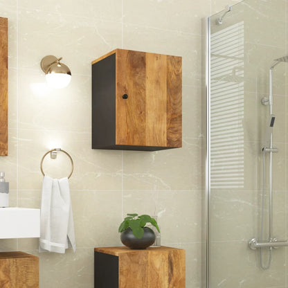 Mobile da Bagno a Parete 38x33x48 cm in Legno Massello di Mango - homemem39